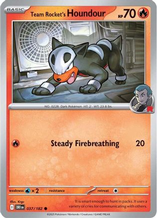 Team Rocket's Houndour 037 - SV10 Destined Rivals - Reverse Holofoil
