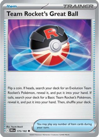 Team Rocket's Great Ball 175 - SV10 Destined Rivals - Reverse Holofoil