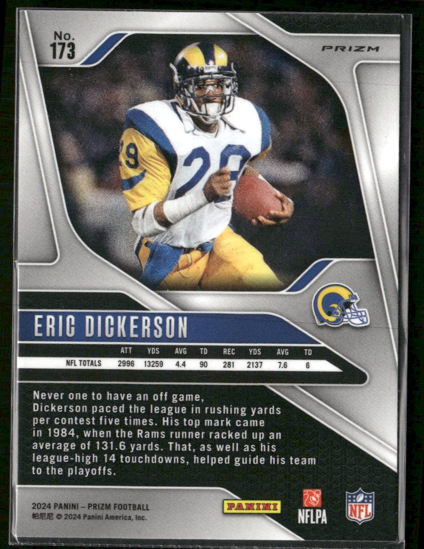 2024 Panini Prizm Black and Red Checker Eric Dickerson #173