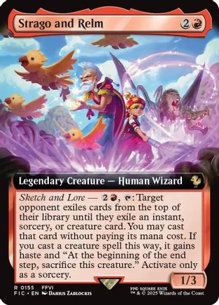 Strago and Relm (Extended Art) (FIC-155) - Commander: FINAL FANTASY Foil