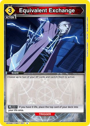 Equivalent Exchange (UE09BT/FMA-1-031) - UE09BT FULLMETAL ALCHEMIST