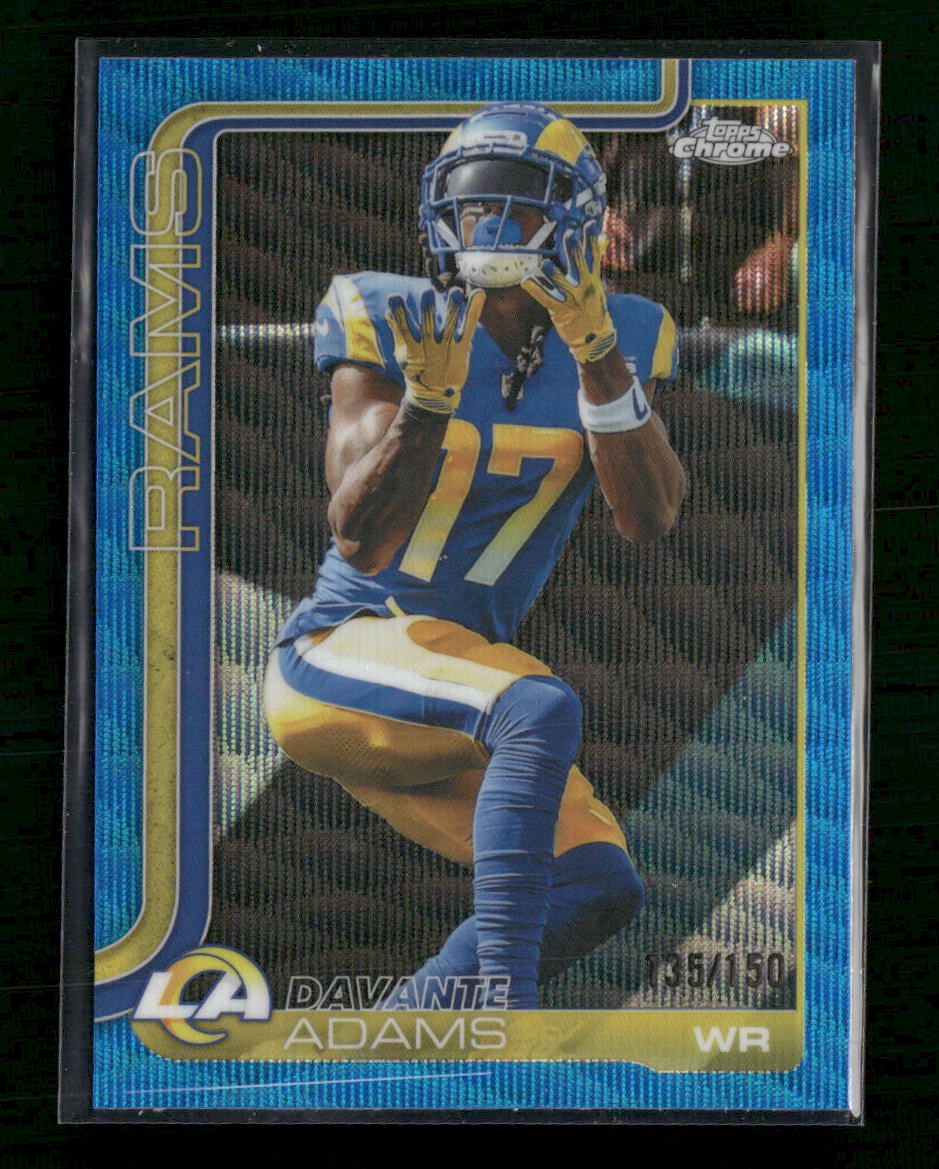 2025 Topps Chrome Blue Wave Refractor Davante Adams #/150 #165