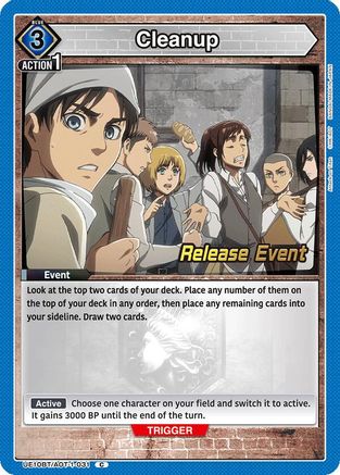 Cleanup (UEPR/AOT-1-031) - UE10BT Attack on Titan Release Event Cards