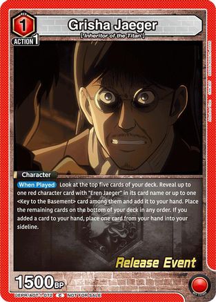 Grisha Jaeger (UEPR/AOT-1-072) - UE10BT Attack on Titan Release Event Cards