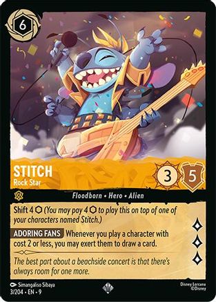 Stitch - Rock Star (3/204) - Fabled Cold Foil