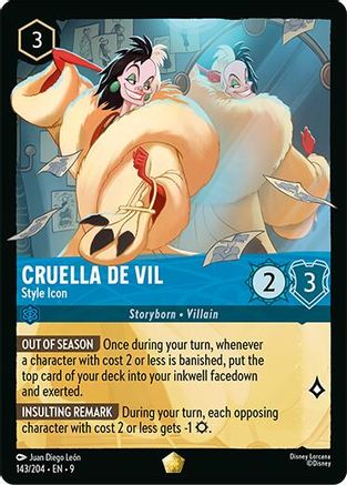 Cruella De Vil - Style Icon (143/204) - Fabled Cold Foil