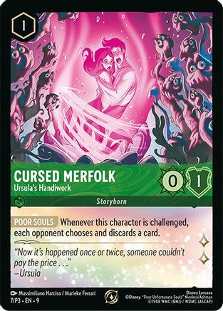 Cursed Merfolk - Ursula's Handiwork (7) - Disney Lorcana Promo Cards Cold Foil