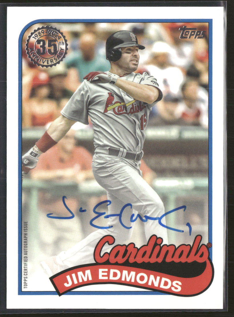 2024 Topps 1989 Baseball Auto Jim Edmonds #89BA-JE
