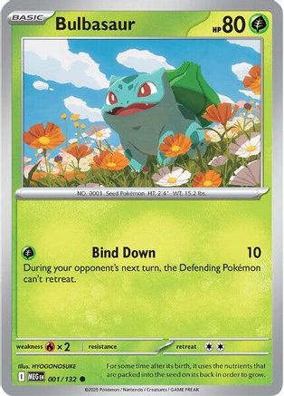 Bulbasaur 001/132 - ME01 Mega Evolution Reverse Holofoil