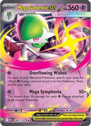 Mega Gardevoir ex 060/132 - ME01 Mega Evolution Holofoil