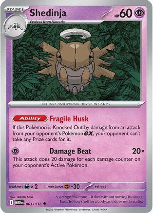 Shedinja 061/132 - ME01 Mega Evolution Reverse Holofoil