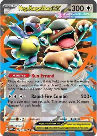 Mega Kangaskhan ex 104/132 - ME01 Mega Evolution Holofoil