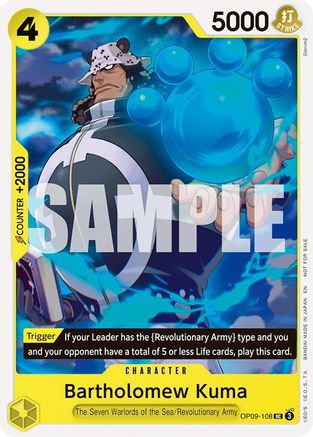 Bartholomew Kuma (Tournament Pack 2025 Vol. 4) (OP09-108) - One Piece Promotion Cards