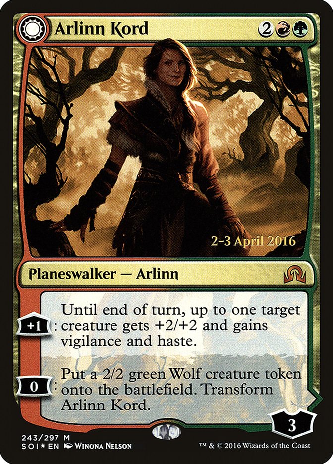 Arlinn Kord // Arlinn, Embraced by the Moon (PRE-243S) - Shadows over Innistrad Promos: (Double Faced Transform) Foil
