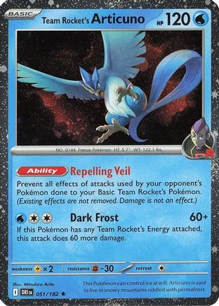 Team Rocket's Articuno (Cosmos Holo) 051/182 - Miscellaneous Cards & Products Holofoil