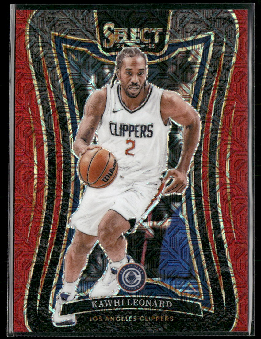 2024-25 Panini Select Red Mojo Prizm Kawhi Leonard #/20 #350
