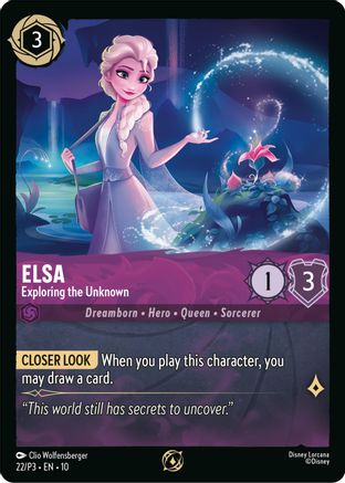 Elsa - Exploring the Unknown (22) - Disney Lorcana Promo Cards Cold Foil