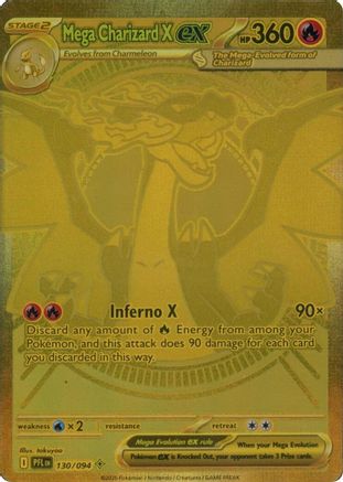 Mega Charizard X ex 130/094 - ME02 Phantasmal Flames Holofoil