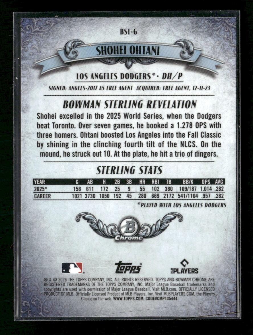 2026 Bowman Bowman Sterling Shohei Ohtani #BST-6