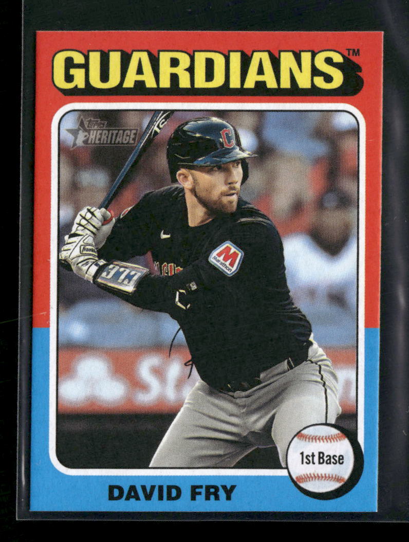 2024 Topps Heritage Mini David Fry Rookie #654