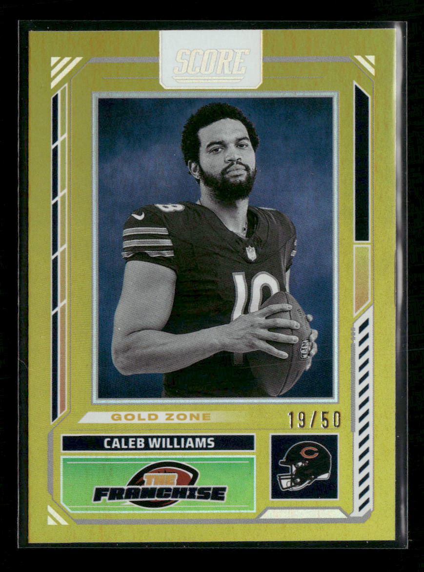 2025 Score The Franchise Gold Zone Caleb Williams #/50 #6