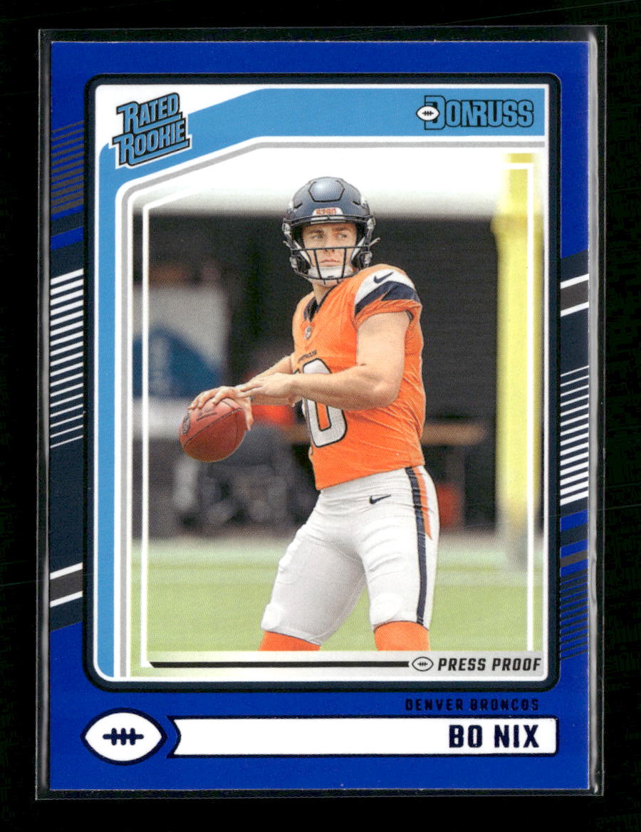 2024 Donruss Press Proof Blue Bo Nix Rookie #369