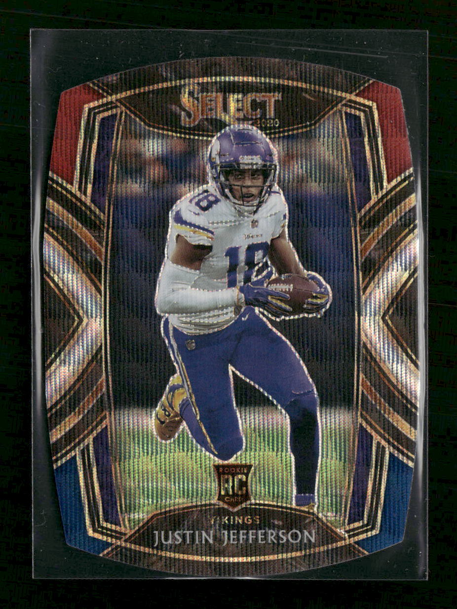2020 Panini Select Tri-Color Prizm Die Cut Justin Jefferson Rookie #261