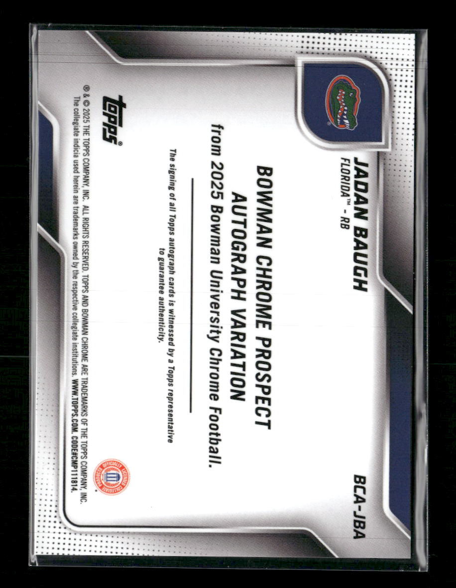 2025 Bowman University Chrome Prospect Autographs Jadan Baugh Auto #BCA-JBA
