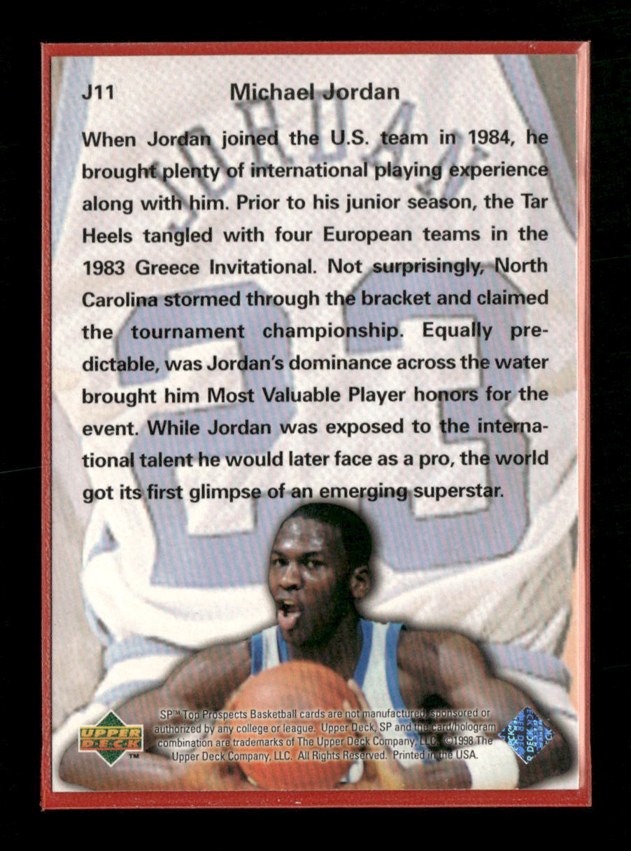 1998 SP Top Prospects Phi Beta Jordan Michael Jordan #J11