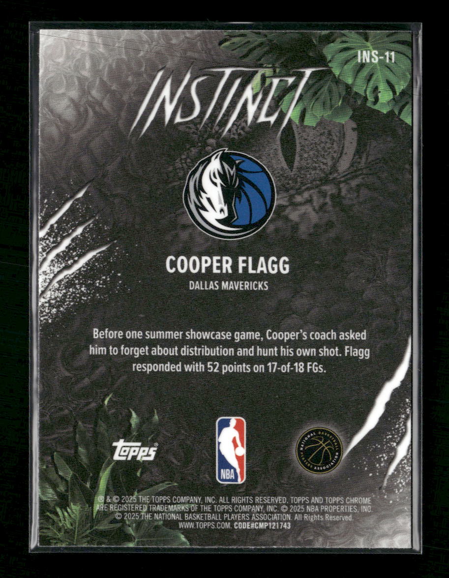 2025-26 Topps Chrome Instinct Cooper Flagg #INS-11