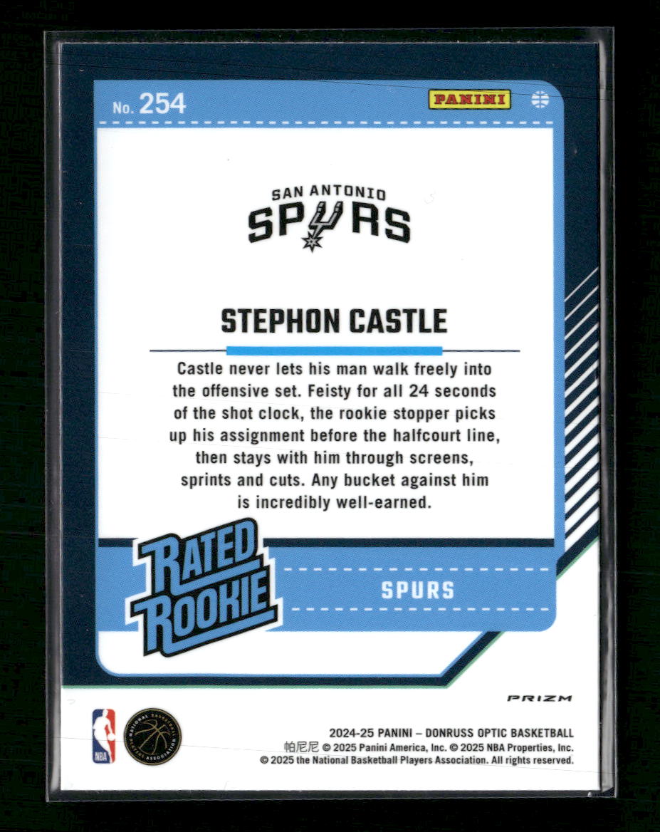2024-25 Donruss Optic Holo Stephon Castle Rookie #254
