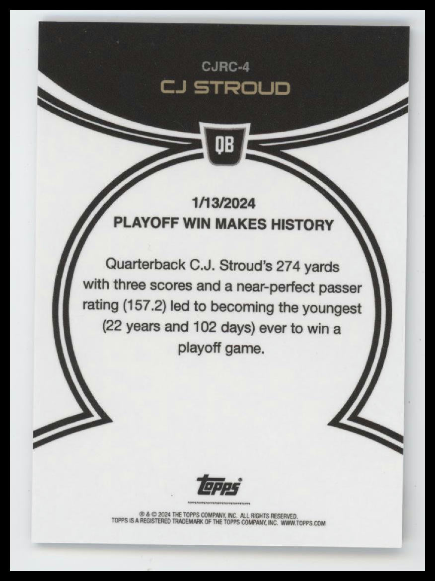 2024 Topps Now CJ Stroud #CJRC-4
