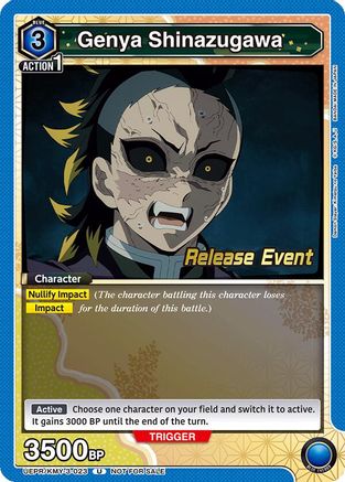Genya Shinazugawa (023) (UEPR/KMY-3-023) - UEX05BT Demon Slayer Kimetsu no Yaiba Vol2 Release Event Cards