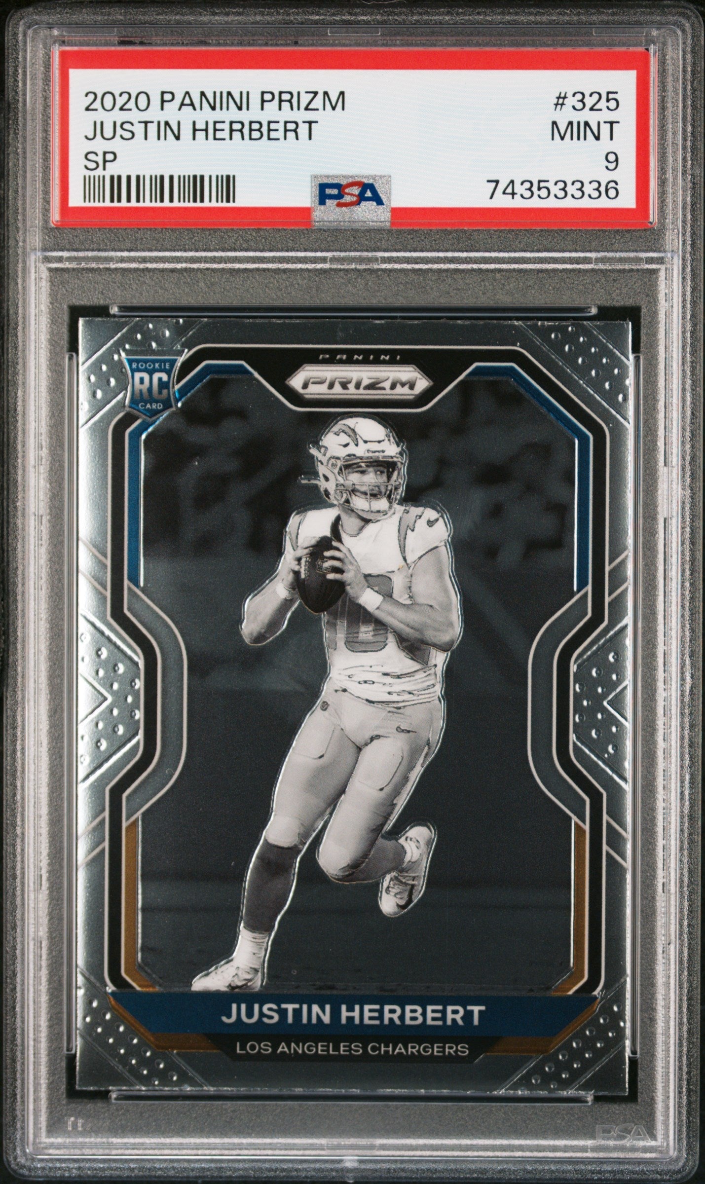 2020 Panini Prizm Variation Justin Herbert 9 PSA #325