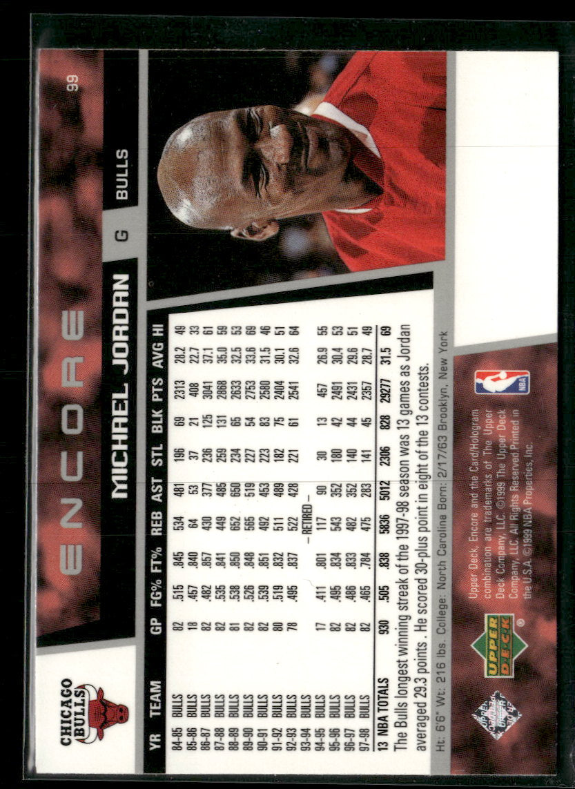 1998-99 Upper Deck Encore Michael Jordan #99