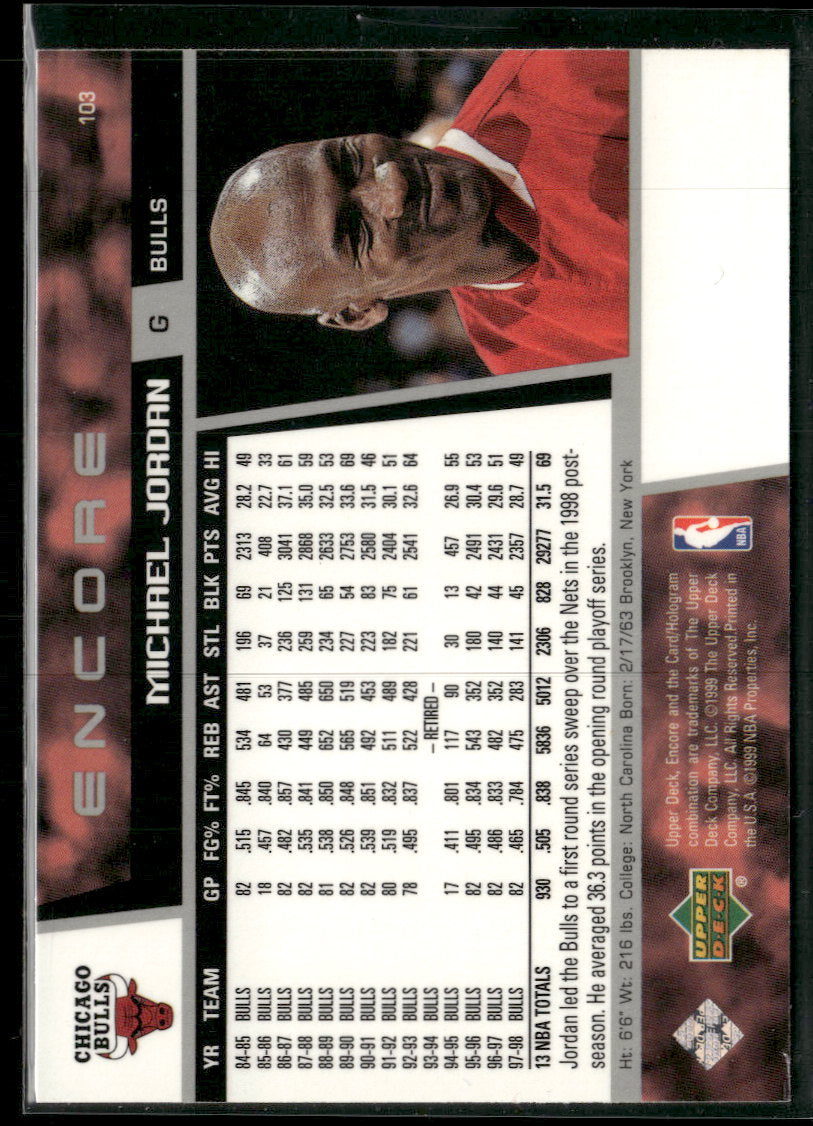 1998-99 Upper Deck Encore Michael Jordan #103