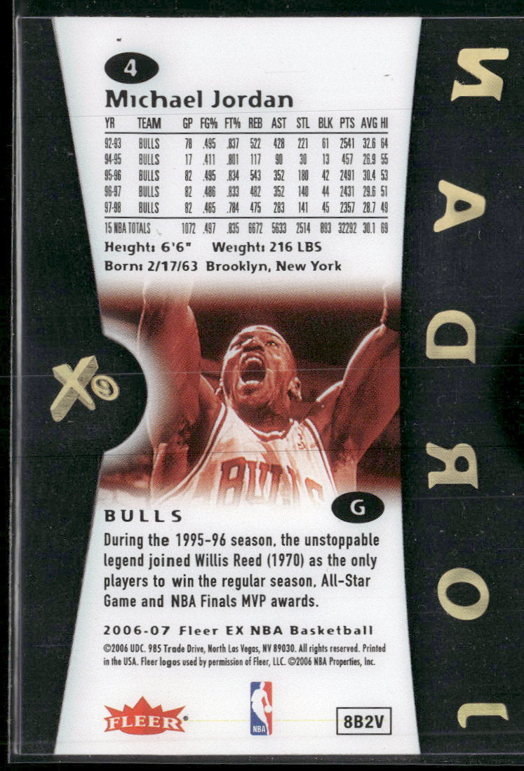 2006-07 E-X Michael Jordan #4
