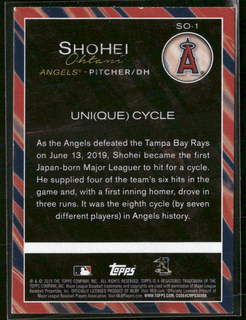 2019 Topps Update Shohei Ohtani Highlights Shohei Ohtani #SO-1