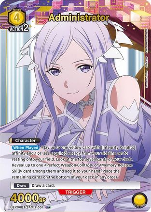 Administrator (U*) (UEX06BT/SAO-2-001) - UEX06BT Sword Art Online Vol2 Foil