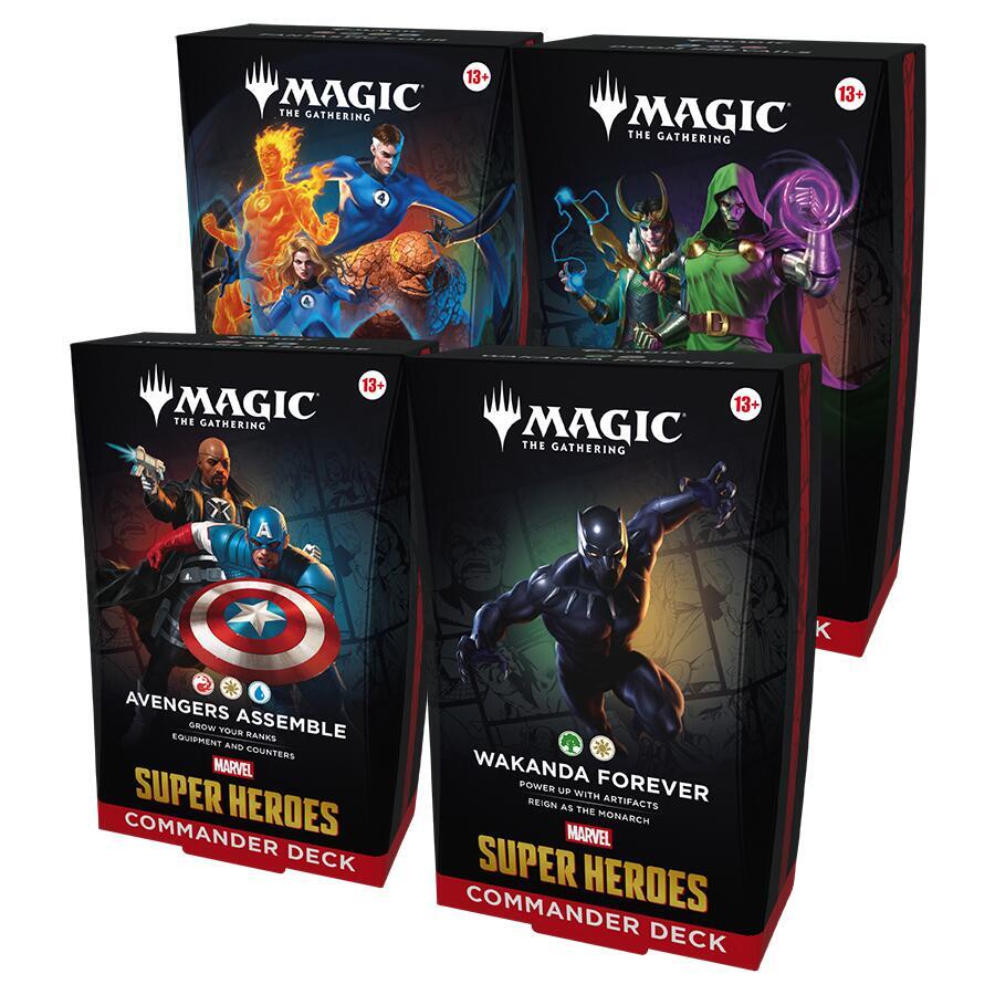 Magic: The Gathering Marvel Super Heroes Commander Deck Display (4 Decks)