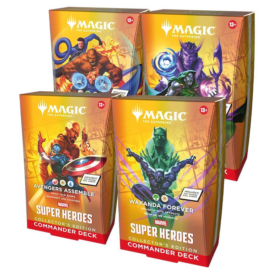 Magic: The Gathering Marvel Super Heroes Commander Deck Collector's Edition Display (4 Decks)