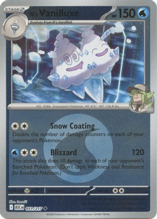 N's Vanilluxe (Energy Symbol Pattern) 051 - ME Ascended Heroes Reverse Holofoil