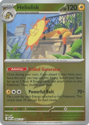 Heliolisk (Energy Symbol Pattern) 064/217 - ME Ascended Heroes Reverse Holofoil