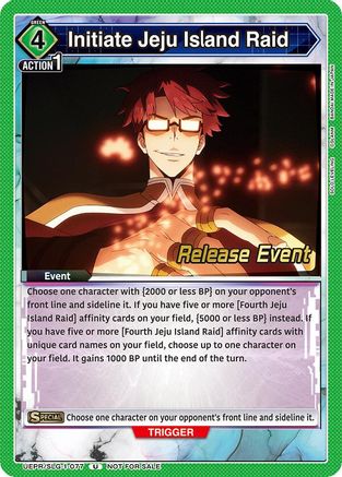 Initiate Jeju Island Raid (UE17BT/SLG-1-077) - UE17BT SOLO LEVELING Release Event Cards