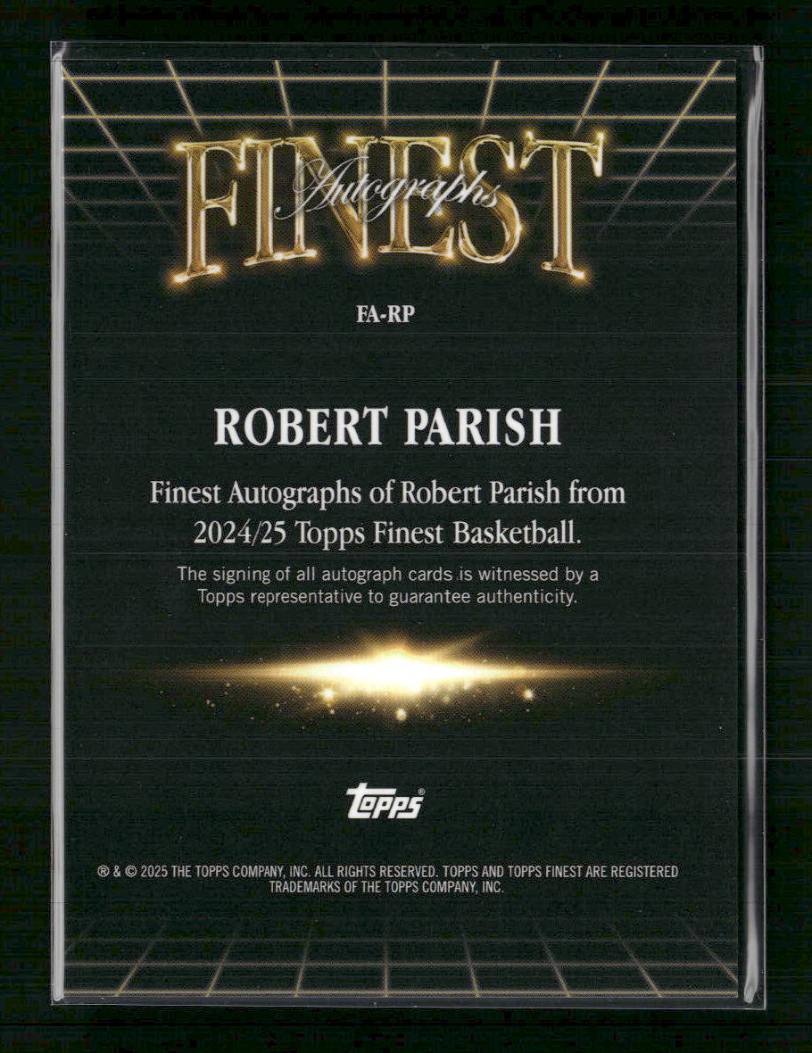 2024-25 Finest Gold Geometric Refractor Robert Parish #/50 Auto #FA-RP