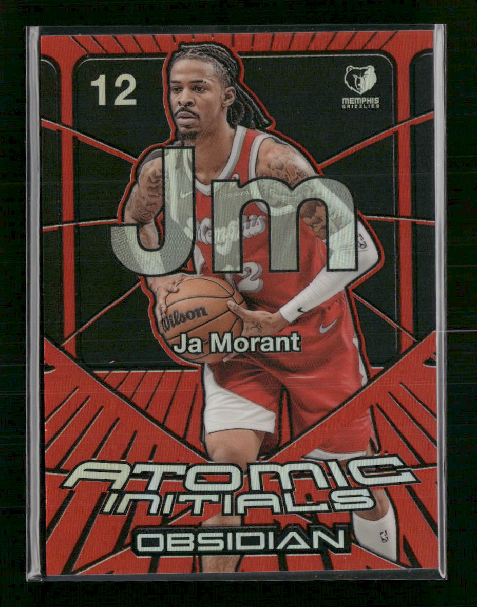 2024-25 Panini Obsidian Atomic Initials Electric Orange Flood Ja Morant #/99 #1
