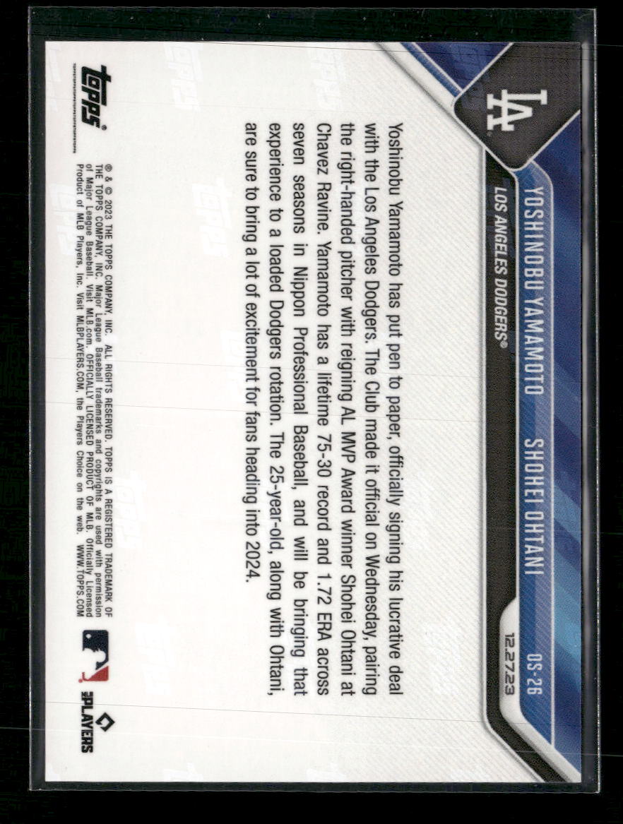 2023-24 Topps Now Off-Season Yoshinobu Yamamoto / Shohei Ohtani #OS-26