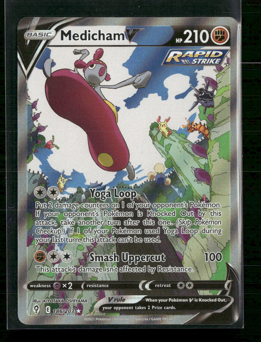 SWSH07: Evolving Skies Medicham V (Alternate Full Art) #186/203