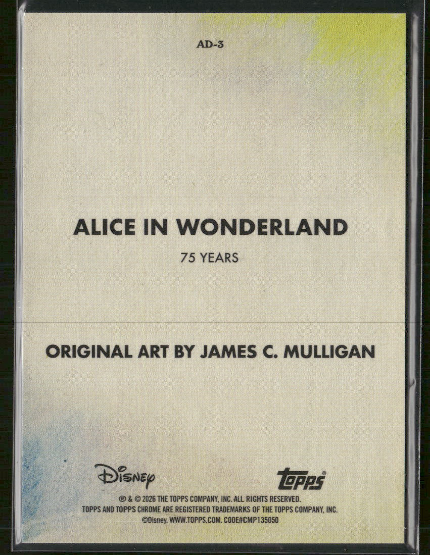 2026 Topps Chrome Disney Art of Disney Alice in Wonderland - 75 Years #AD-3
