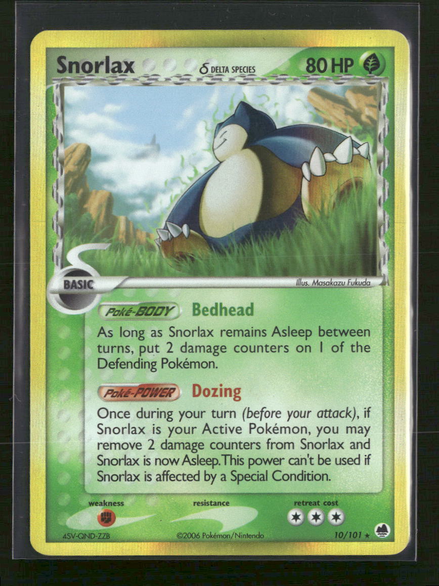 EX Dragon Frontiers Snorlax (Delta Species) #10/101